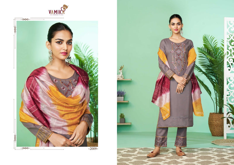 Vamika Ruhana Vol 2 Rayon Designer Festive Wear Kurtis With Bottom & Dupatta