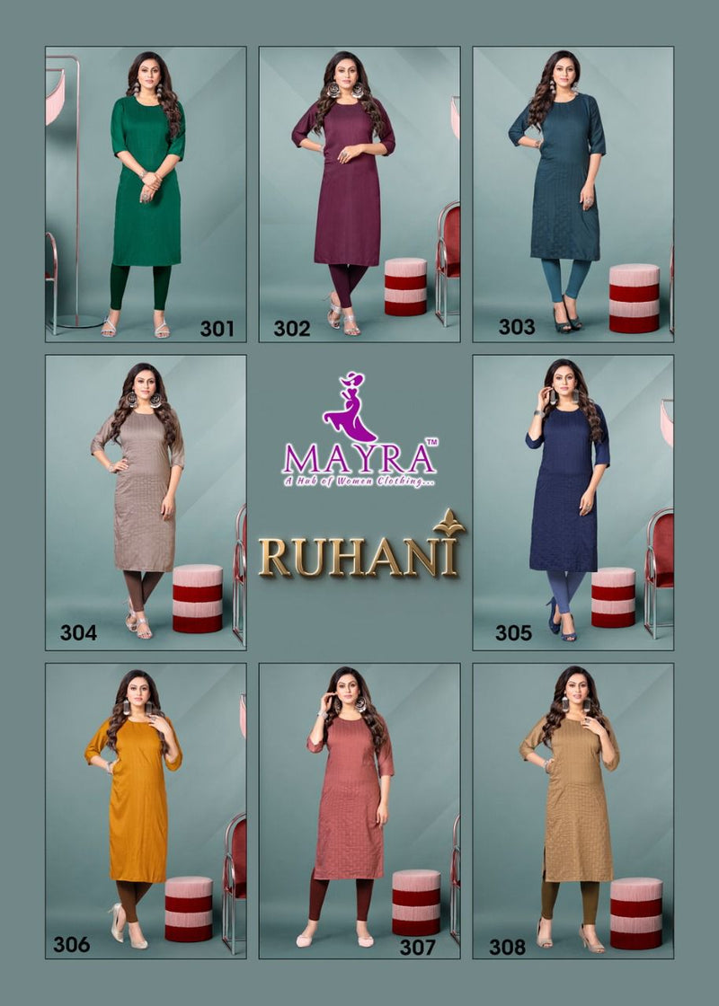 Mayra Ruhani Chinon Silk Fancy Formal Daily Wear Kurtis