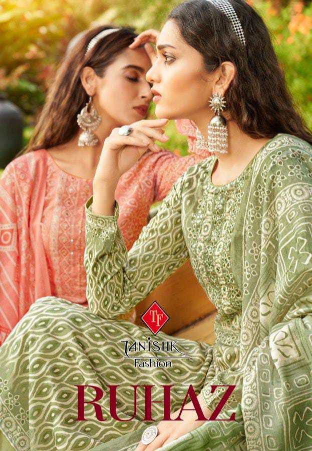 Tanishk Fabs Dno 3201 To 3206 Pure Cotton with Embroidery Work Stylish Designer Party Wear Salwar Suit