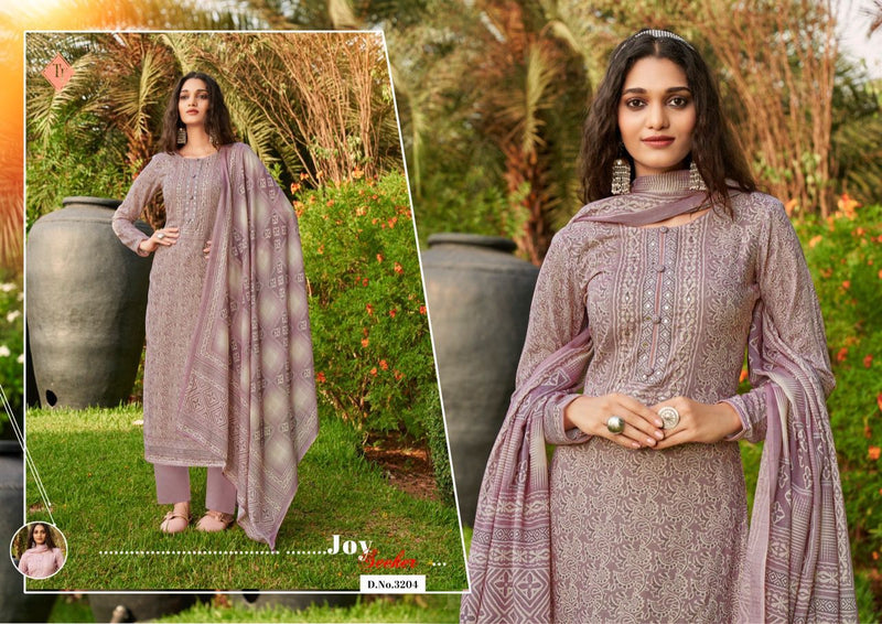 Tanishk Fabs Dno 3201 To 3206 Pure Cotton with Embroidery Work Stylish Designer Party Wear Salwar Suit
