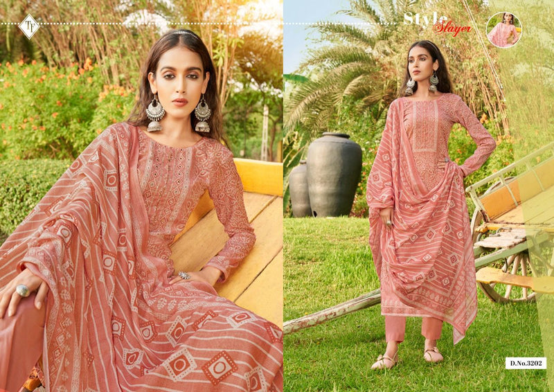 Tanishk Fabs Dno 3201 To 3206 Pure Cotton with Embroidery Work Stylish Designer Party Wear Salwar Suit