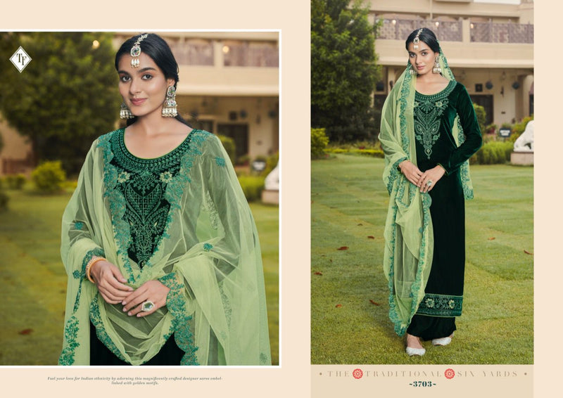 Tanishk Fashion Rukhsana Velvet With Heavy Embroidery Work Stylish Designer Festive Wear Salwar Kameez
