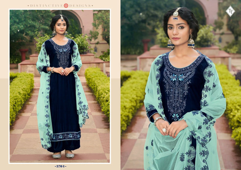 Tanishk Fashion Rukhsana Velvet With Heavy Embroidery Work Stylish Designer Festive Wear Salwar Kameez