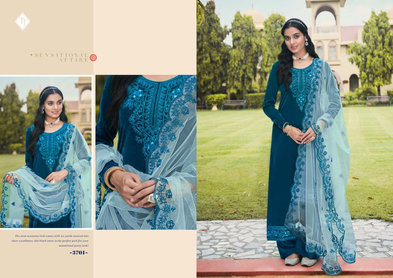 Tanishk Fashion Rukhsana Velvet With Heavy Embroidery Work Stylish Designer Festive Wear Salwar Kameez