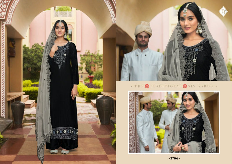 Tanishk Fashion Rukhsana Velvet With Heavy Embroidery Work Stylish Designer Festive Wear Salwar Kameez