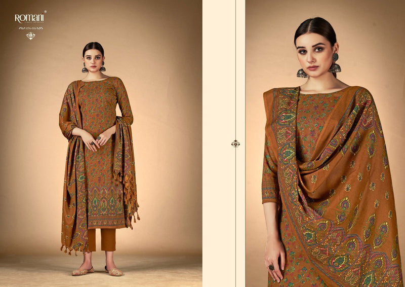 Romani Ruksana Pashmina With Heavy Embroidery Work Stylish Designer Casual Look Salwar Kameez