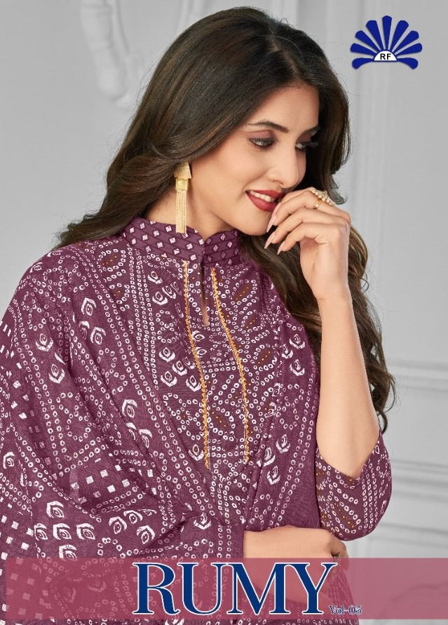 Radha Fabs Dno 01 To 010 Pure cotton With Printed Work Stylish Designer Party wear salwar Suit