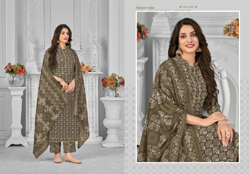 Radha Fabs Dno 01 To 010 Pure cotton With Printed Work Stylish Designer Party wear salwar Suit