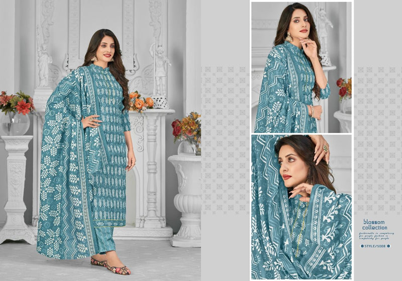 Radha Fabs Dno 01 To 010 Pure cotton With Printed Work Stylish Designer Party wear salwar Suit