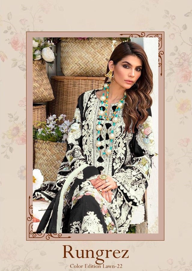 Deepsy Suits Rungrez Colour Edition Lawn 22 Cotton Pakistani Style Embroidered Party Wear Salwar Kameez