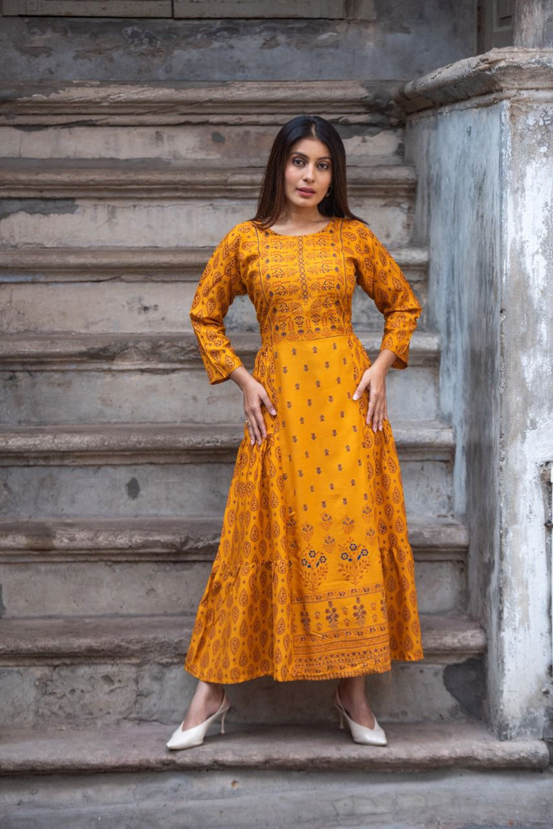 MF Rupa Fancy Long Frock Style Party Wear Kurtis