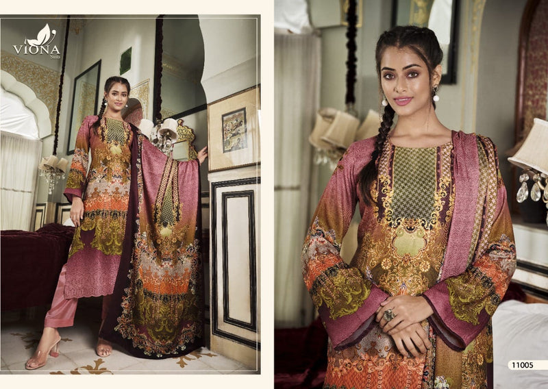 Viona Suit Ruqsor Pashmina Printed With Heavy Embroidery Work Stylish Designer Pakistani Salwar Suit