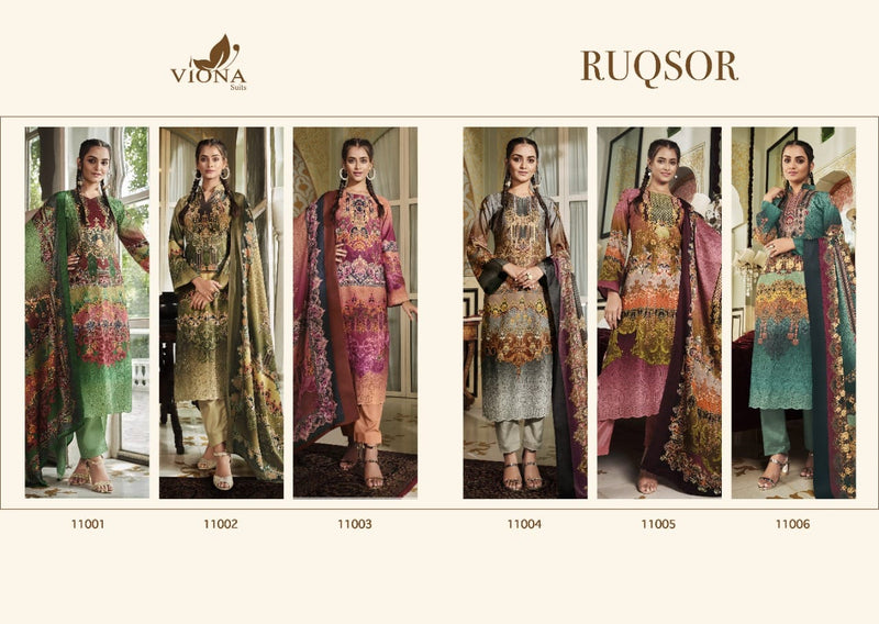 Viona Suit Ruqsor Pashmina Printed With Heavy Embroidery Work Stylish Designer Pakistani Salwar Suit