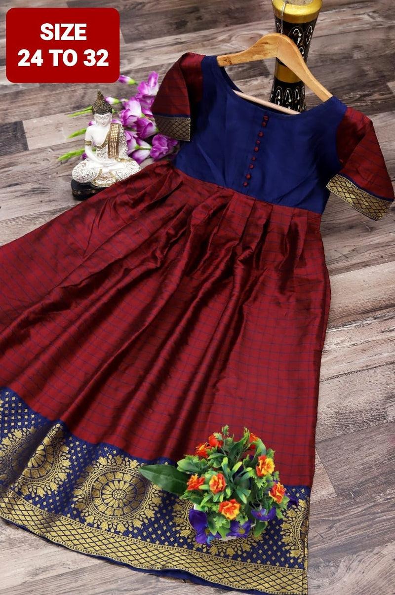 Green Women Designer Banarasi Silk Gown, Size: Free Size at Rs 699 in Surat