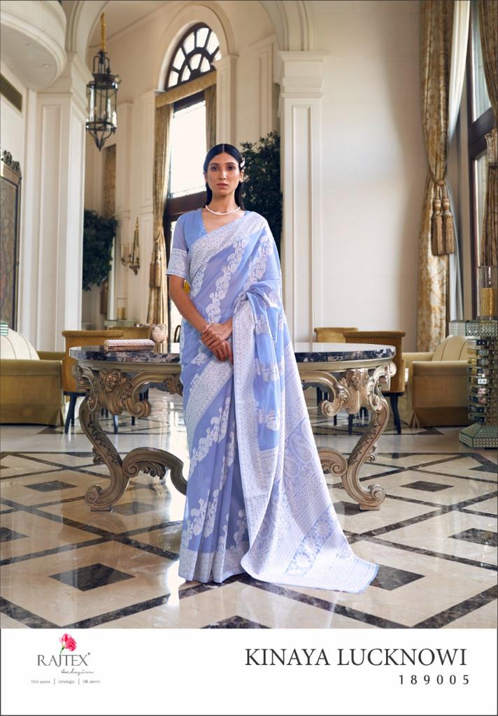 Rajtex Launch By Kinaya Lucknowi Chikankari Fancy Work Excusive Formal Wear Heavy Sarees