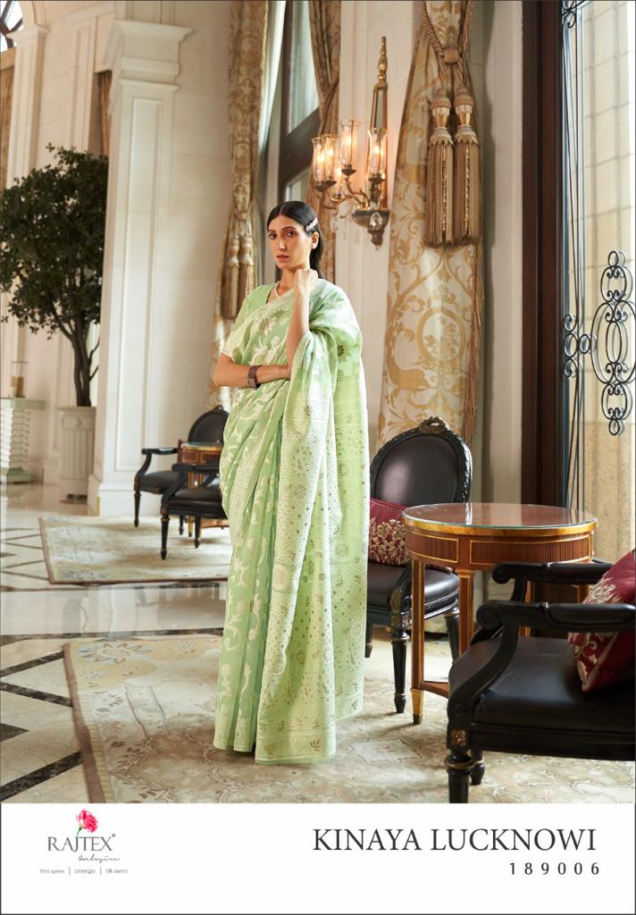 Rajtex Launch By Kinaya Lucknowi Chikankari Fancy Work Excusive Formal Wear Heavy Sarees