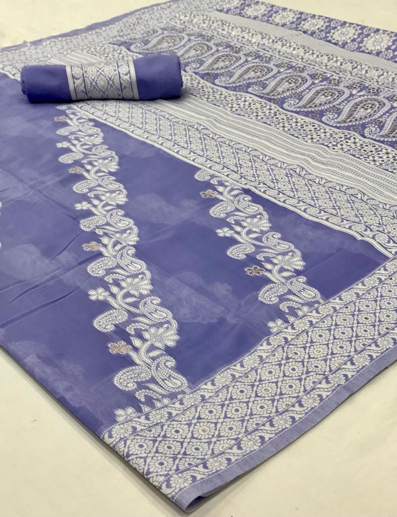 Rajtex Launch By Kinaya Lucknowi Chikankari Fancy Work Excusive Formal Wear Heavy Sarees