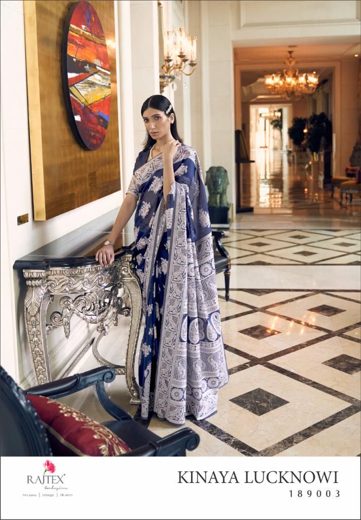 Rajtex Launch By Kinaya Lucknowi Chikankari Fancy Work Excusive Formal Wear Heavy Sarees