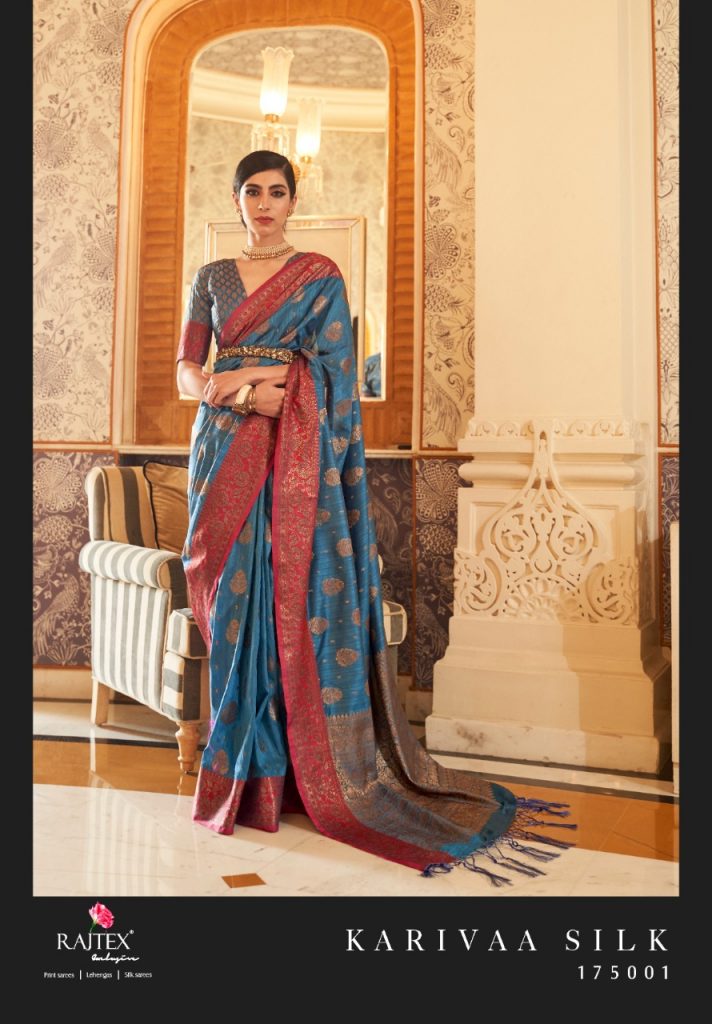 Rajtex Presents Karivaa Silk Exclusive Designer With Fancy Border Casual Wear Heavy Sarees