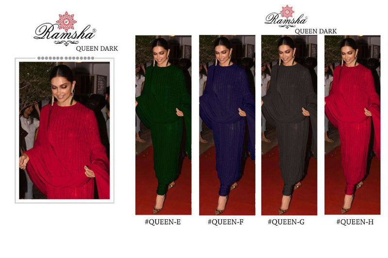 Ramsha Queen Dark Georgette Designer pakistani Salwar Kameez