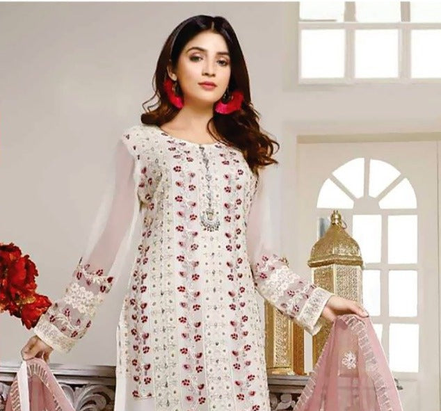 Ramsha R 315 Georgette With Heavy Embroidery Work Designer Fancy Pakistani Salwar Suits