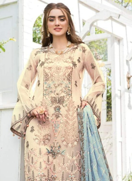 Ramsha R 354 Georgette With Heavy Embroidery Work Exclusive Designer Salwar Kameez