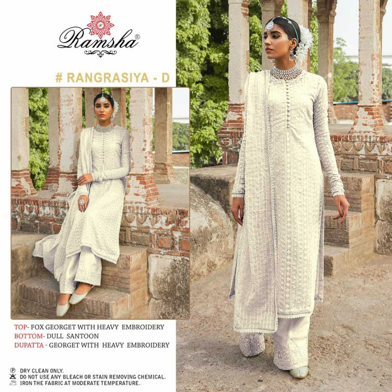 Ramsha Rangrasiya Nx Georgette Heavy Embroidery Salwar Suit