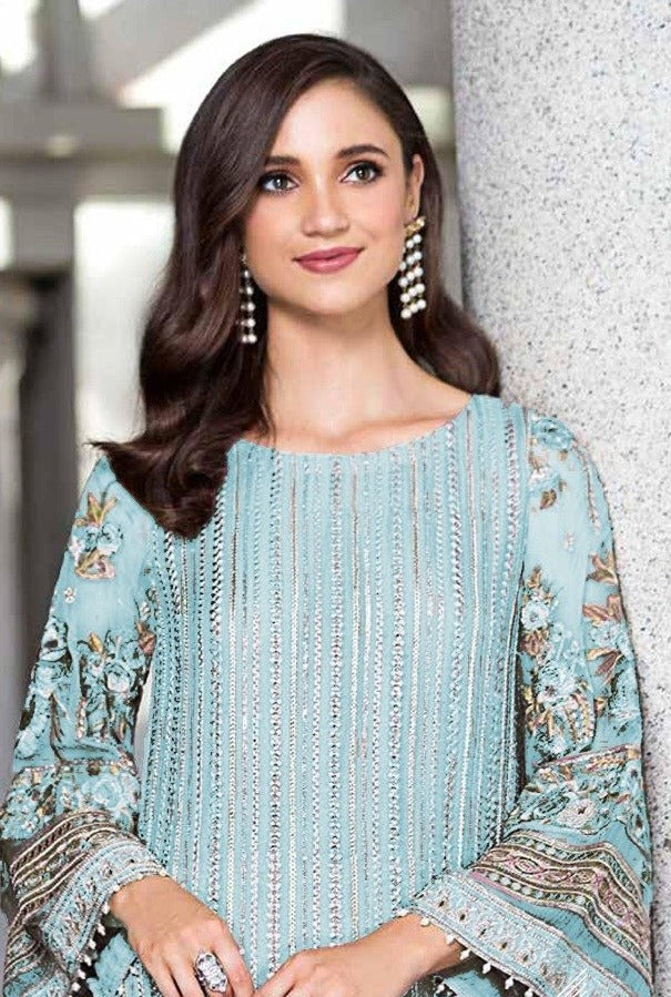 Ramsha Rosemeen 5113 B Net With Heavy Embroidery Work Pakistani Salwar Kameez Single