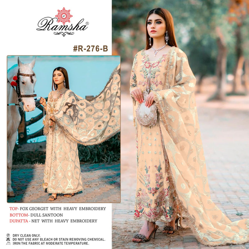 Ramsha Suits R 276 Nx Georgette Heavy Embroiderd Work Pakistani Salwar Kameez