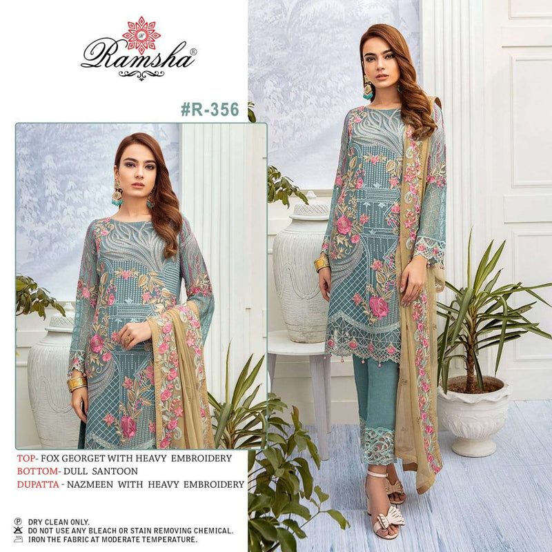 Ramsha Vol 23 Georgette Heavy Embroidery Work Pakistani Salwar Kameez