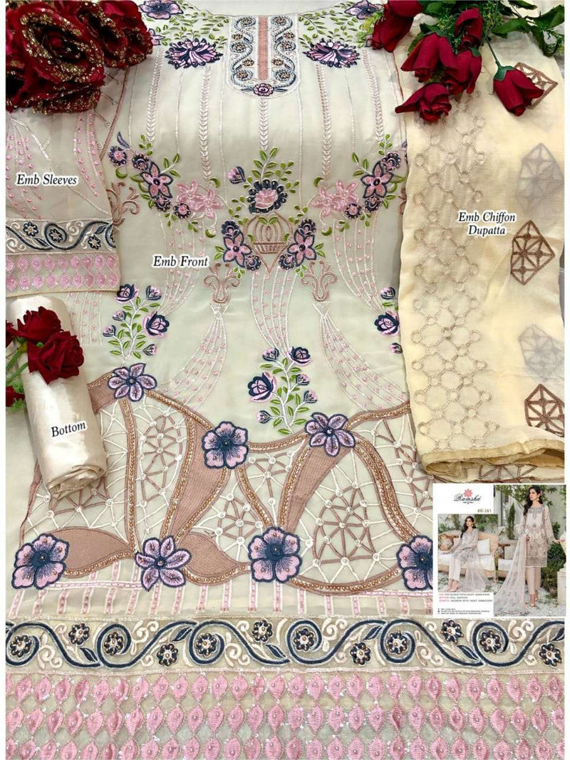 Ramsha Vol 24 Georgette Heavy Embroidery Work Pakistani Salwar Kameez