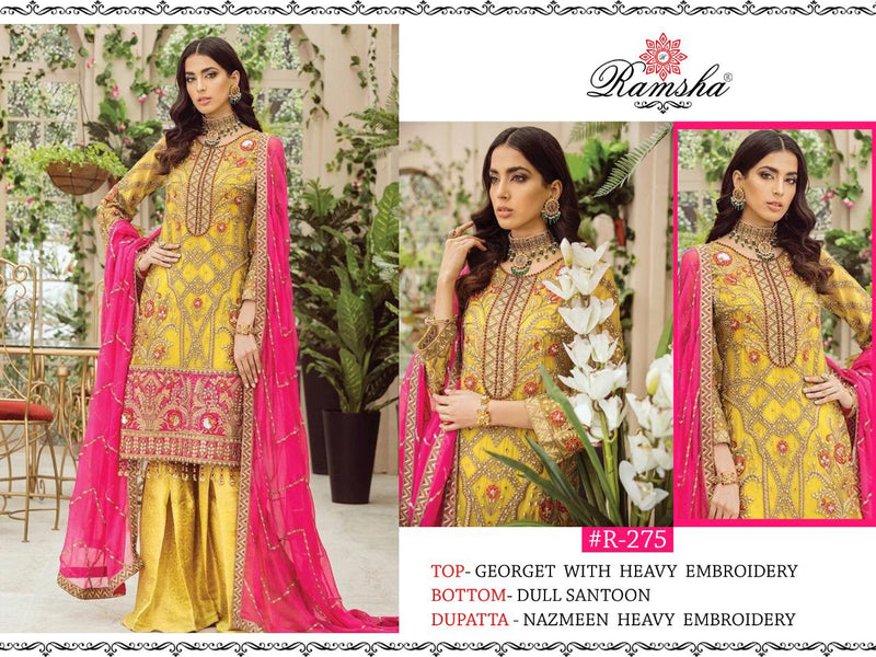 Ramsha Vol 3 Georgette Embroidery Work Pakistani Designer Salwar Suits