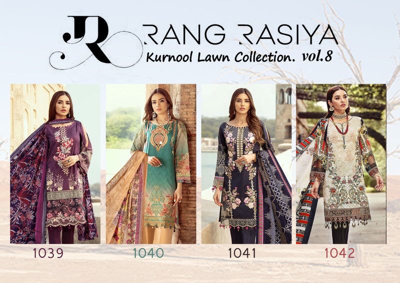 Rang Rasiya Kurnool Lawn Collection Vol 8 Pure Lawn Pakistani Printed Salwar Kameez