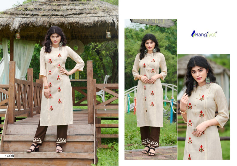 Rangjyot Ridhi Vol 1 Rayon Printed Designer Fancy Exclusive Readymade Daily Wear Kurtis