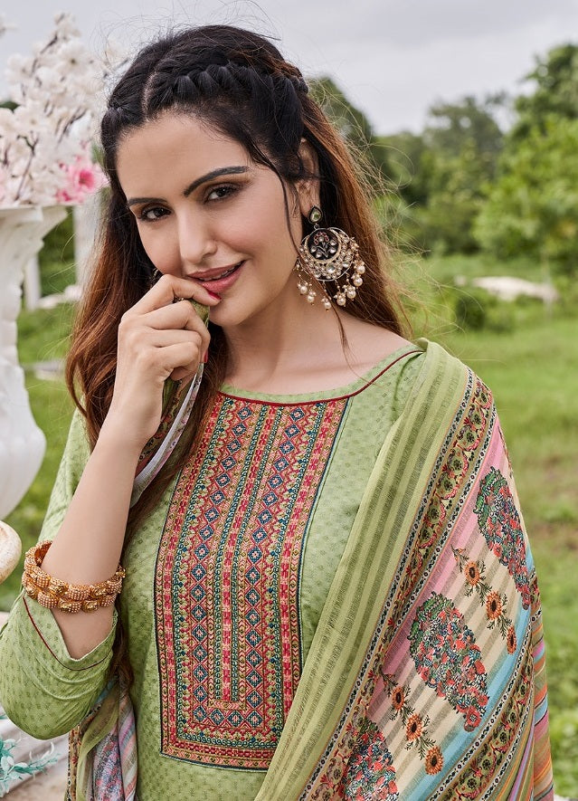 Rangoon Aagman Lining Silk Srequence Neck Fancy Kurti