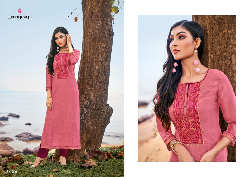 Rangoon Aaina Heavy Viscose With Sequence Work Fancy Designs Gorgeous look Regular Wear Kurtis