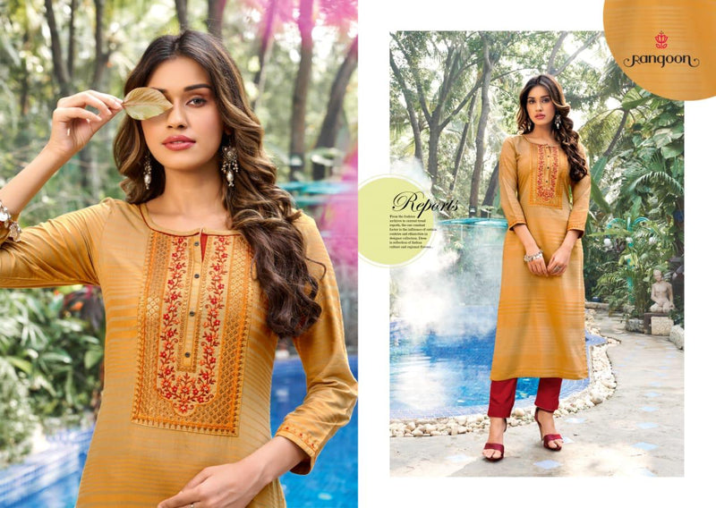 Rangoon Classic Fancy Lining Cotton With Sequence Work Kurti Collection