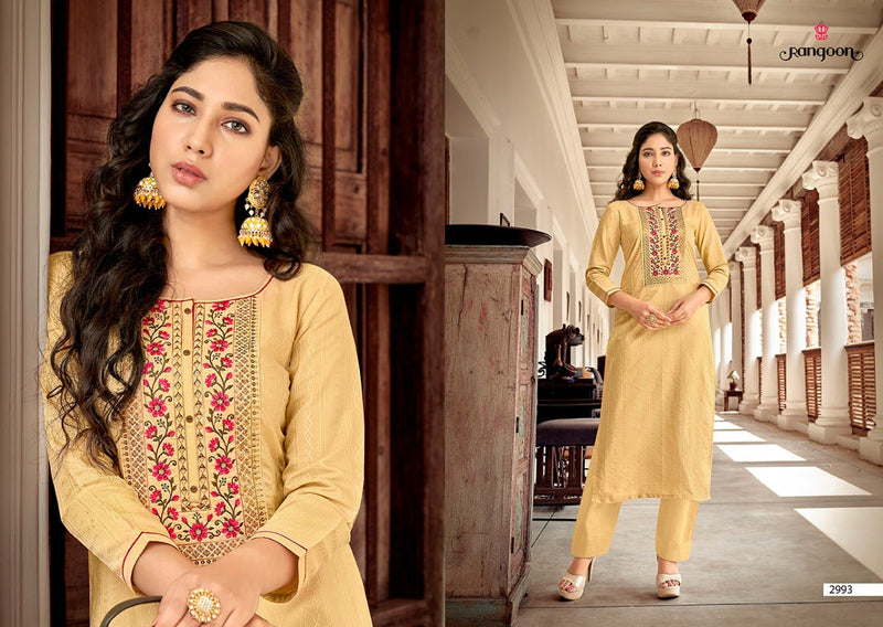 Rangoon Launch By Classic Vol 2 Cotton Lining With Sequence Work Long Fancy Wear Kurtis