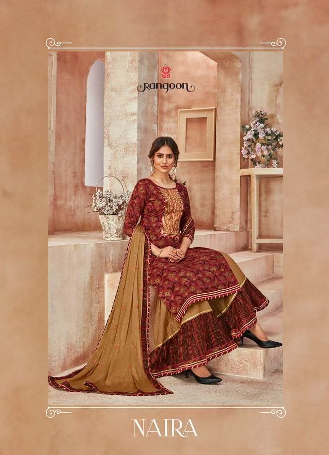 Rangoon Launch By Naira Cambric Cotton With Embroidery Work Exclusive Designer Salwar Suit