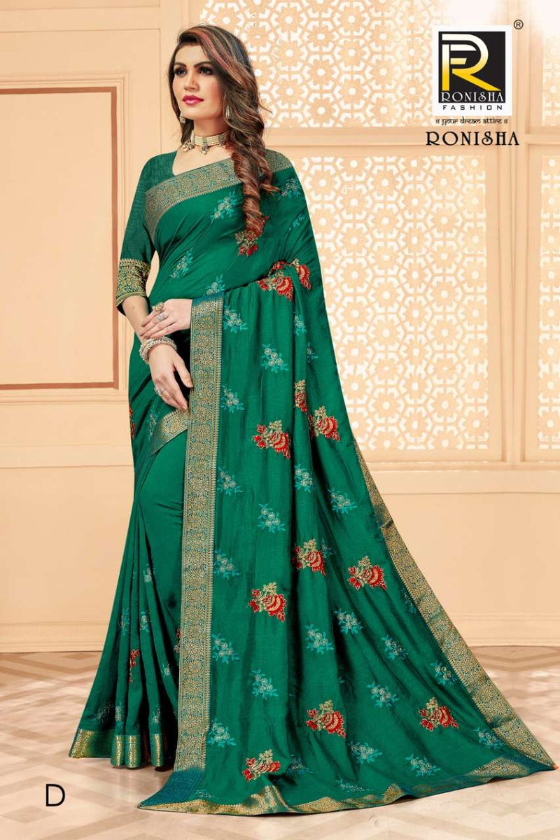 Ranjna Saree Media Vichitra Silk With Fancy Border Saree