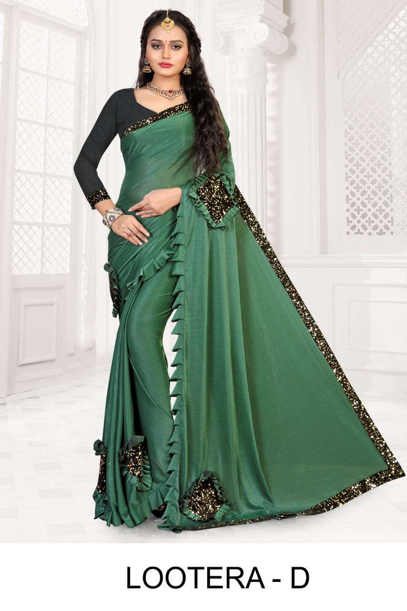 Ranjna Saree Present Lootera Imported Lycra Exclusive Designer Fancy Casual Wear Sarees