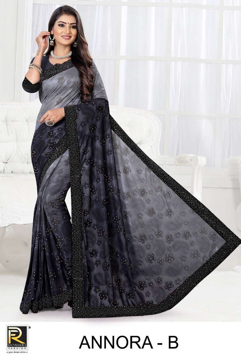 Ranjna Saree Presents By Annora Teri Brasso With Heavy Daimond Work Exclusive Fancy Saree