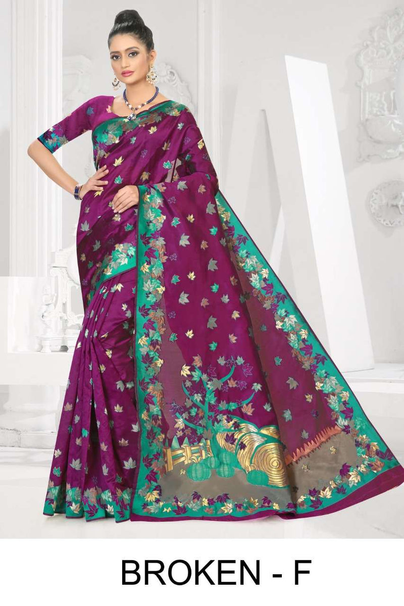 Ranjna Saree Presents By Broken Premium Silk Formal Wear Exclusive Designer Fancy Saree