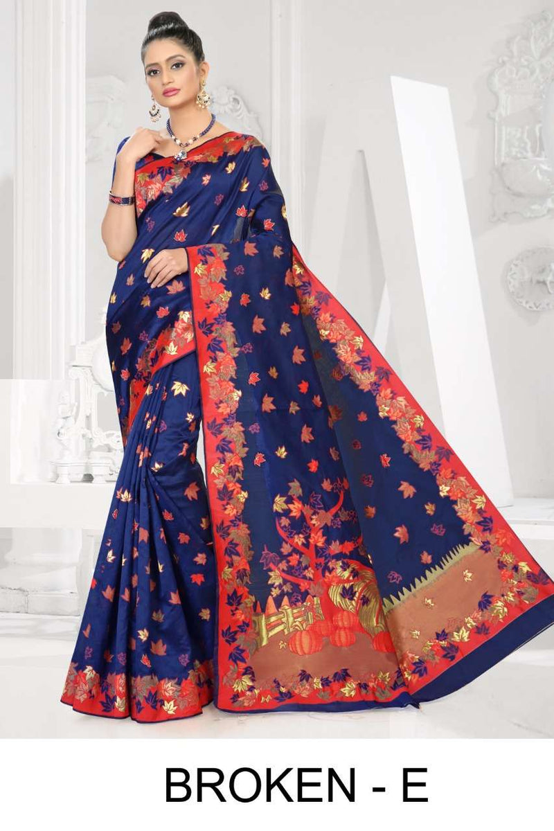 Ranjna Saree Presents By Broken Premium Silk Formal Wear Exclusive Designer Fancy Saree