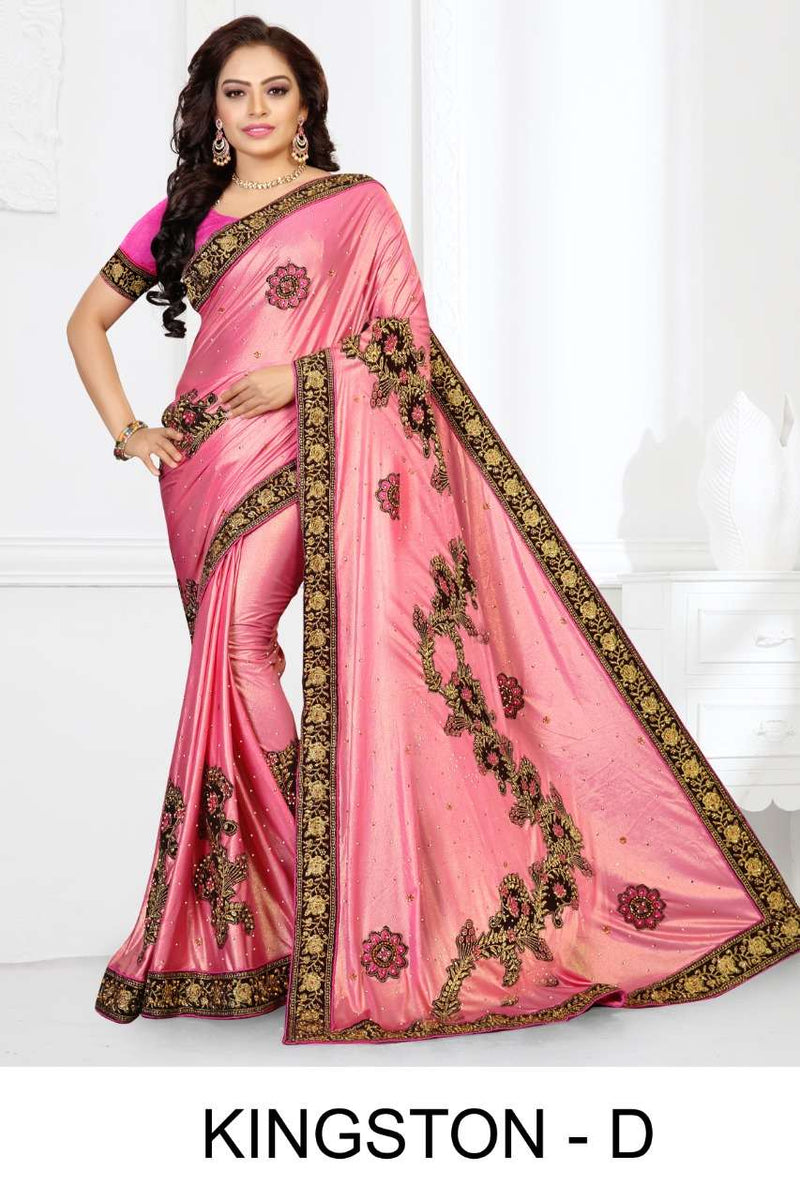 Ranjna Sarees Presents Kingston Imported Lycra With Heavy Daimond Work Exclusive Fancy Sarees