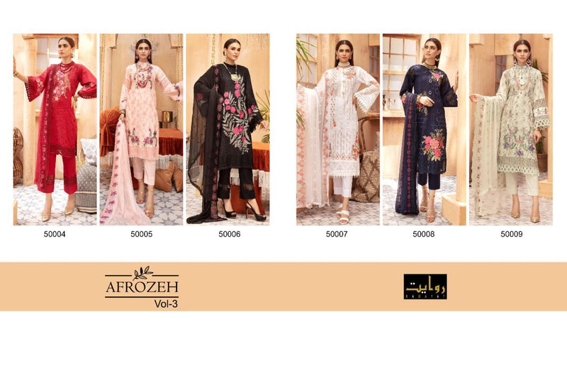 Rawayat Afrozeh Vol 3 Faux Georgette With Embroidery Work Pakistani Salwar Kameez