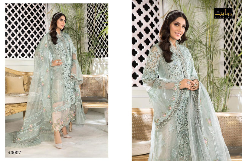 Rawayat Fashion Launch Mbroidered Collection 2021 Fox Georgette With Embroidery Work Exclusive Salwar Suits