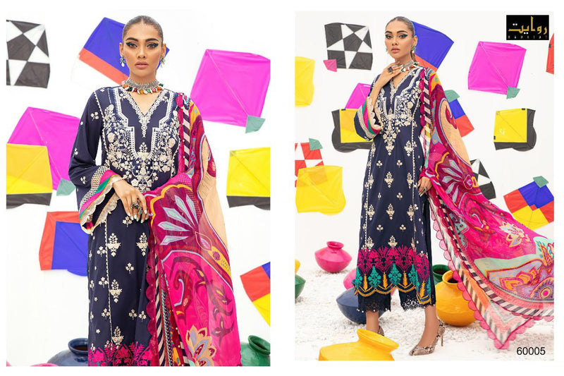 Rawayat Fashion Presents By Zainab Chottani Pure Cotton With Embroidery Work Party Wear Salwar Kameez