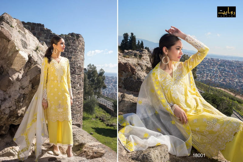 Rawayat Fashion Suffuse Pure Jam With Embroidery Work Heavy Party Wear Pakistani Style Salwar Kameez