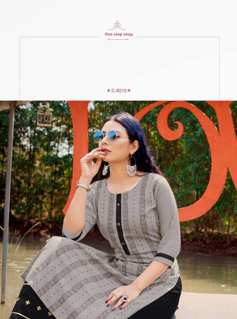 Rijiya Trends Surmaee Vol 2 Rayon Designer Kurti With Sharara